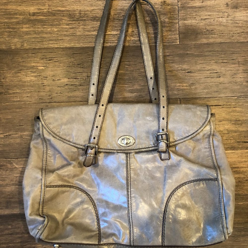 Bimba y Lola Blue Leather Shoulder Bag